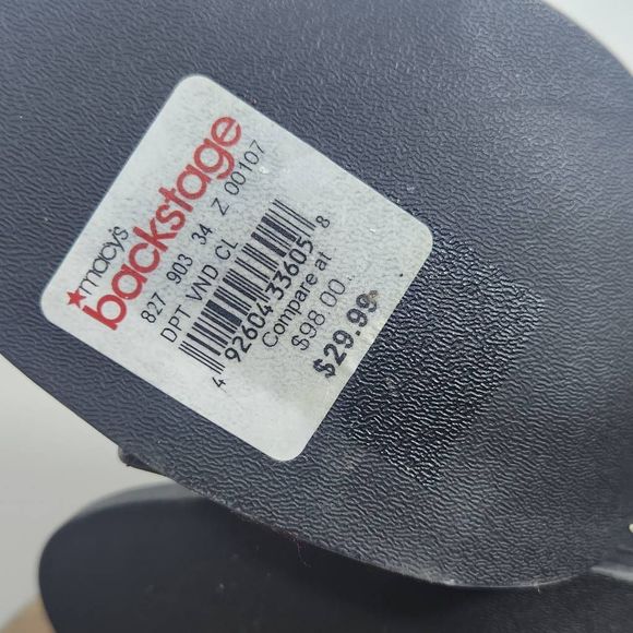 Christian LaCroix Black Block Heel Bootie Perforated Accent Size 8 Women's Heels - Picture 11 of 12